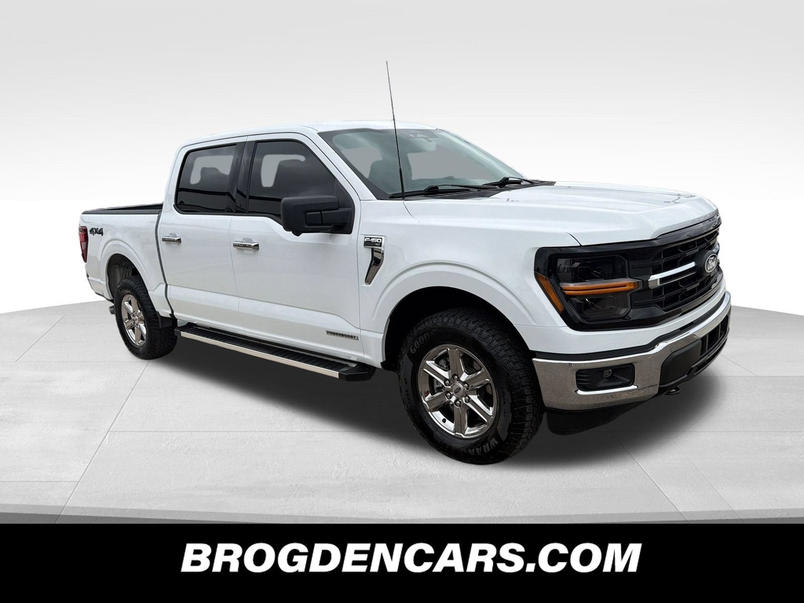 2024 Ford F-150 XLT in White — front three-quarter view