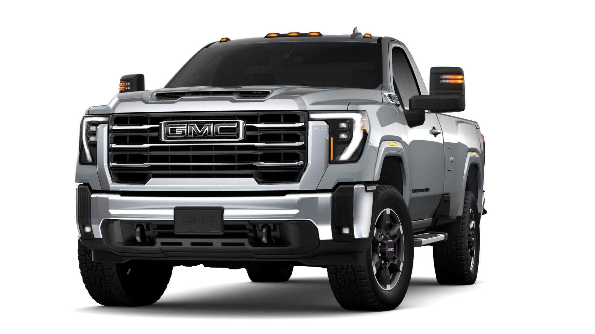 2026 GMC Sierra 2500 HD SLE in Sterling Metallic — front three-quarter view