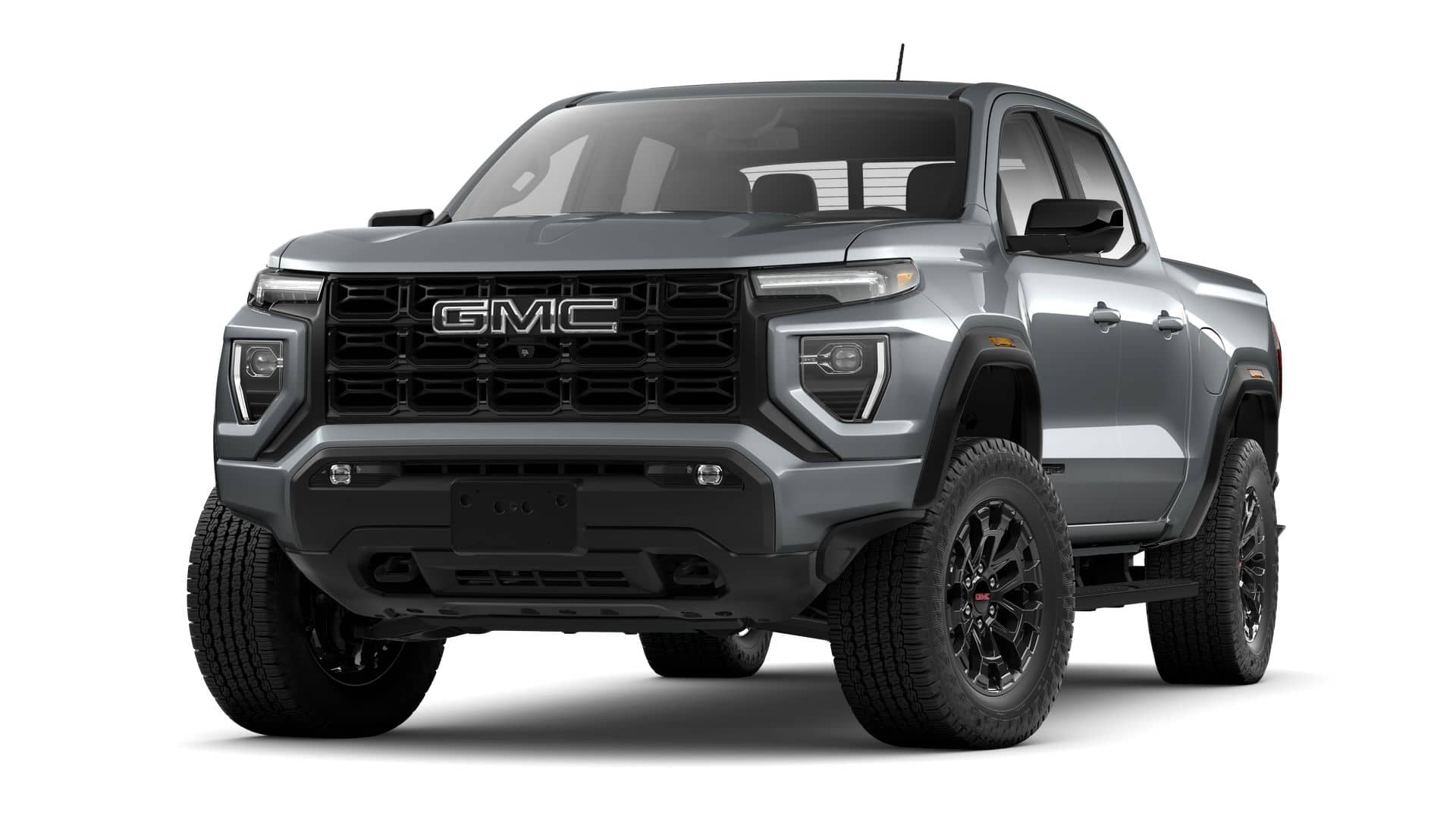 2026 GMC Canyon Elevation in Sterling Metallic — front three-quarter view