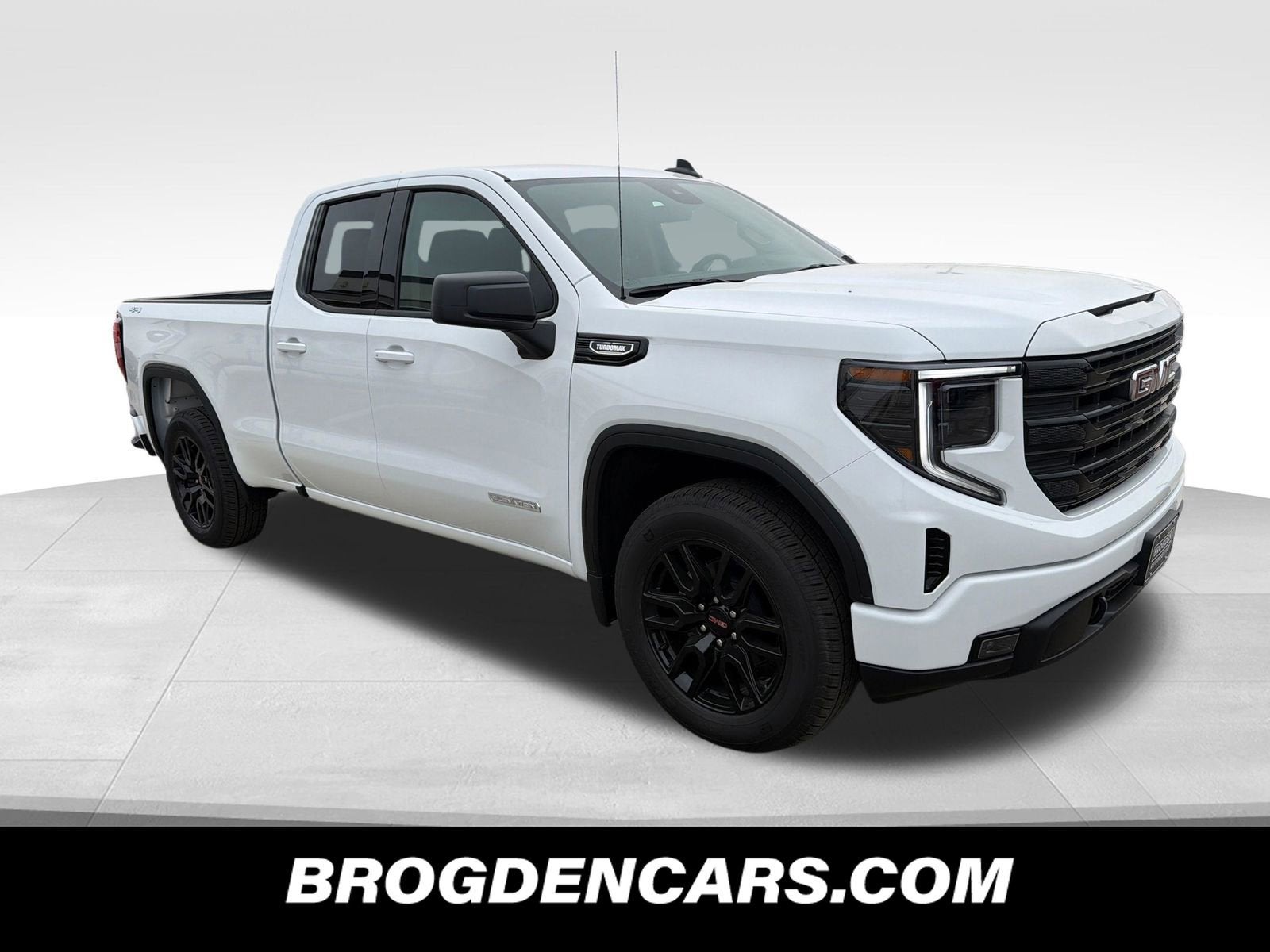 2026 GMC Sierra 1500 Elevation in Summit White — front three-quarter view