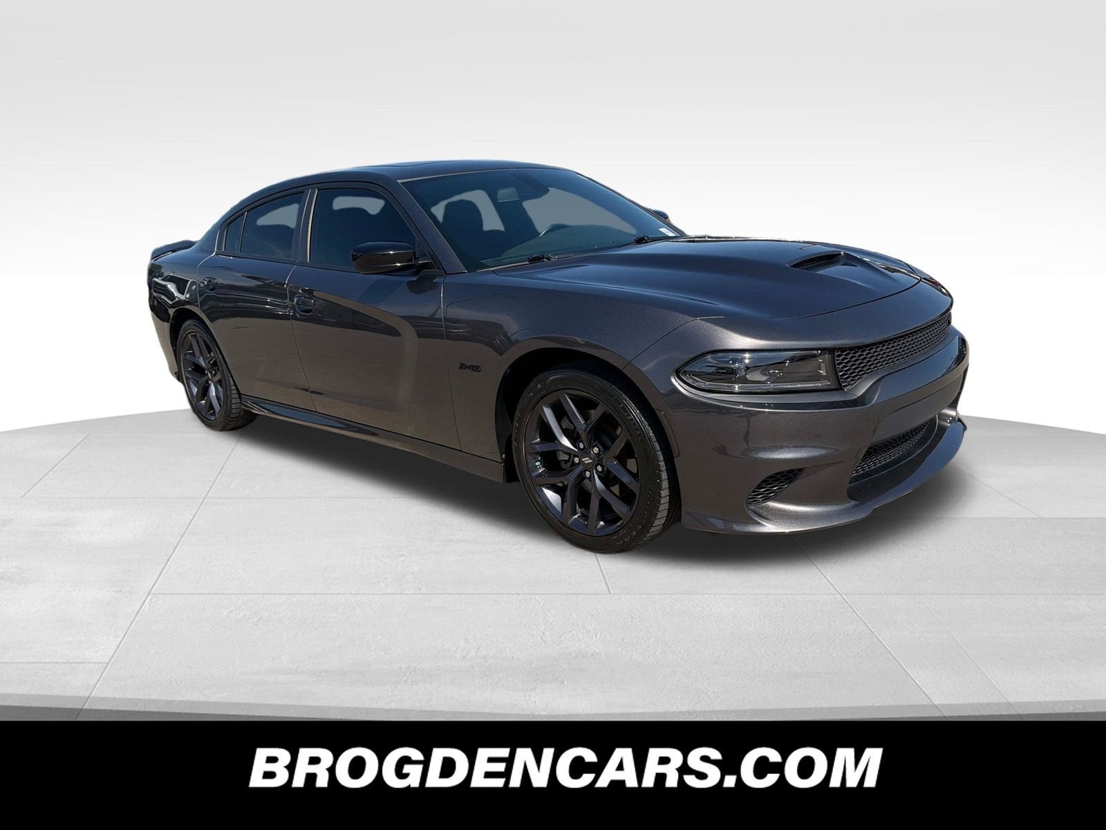 2023 Dodge Charger R/T in Granite Pearlcoat — front three-quarter view