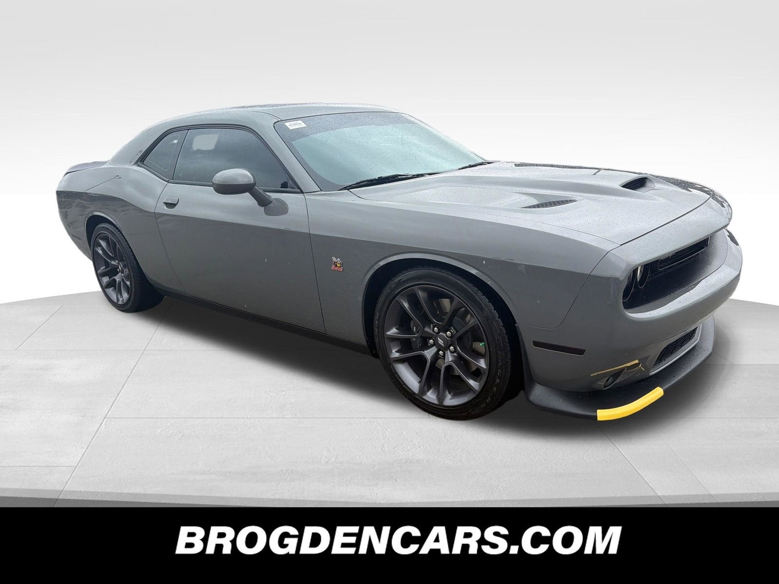 2023 Dodge Challenger R/T Scat Pack in Destroyer Gray — front three-quarter view