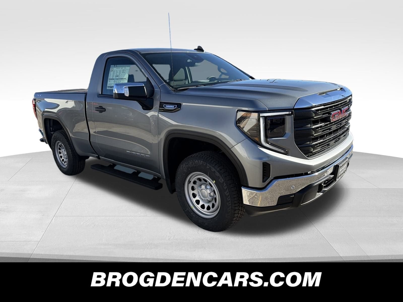 2026 GMC Sierra 1500 Pro in Sterling Metallic — front three-quarter view