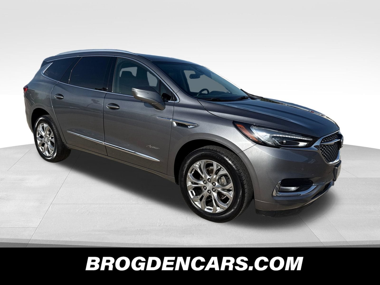2020 Buick Enclave Avenir in Satin Steel Metallic — front three-quarter view